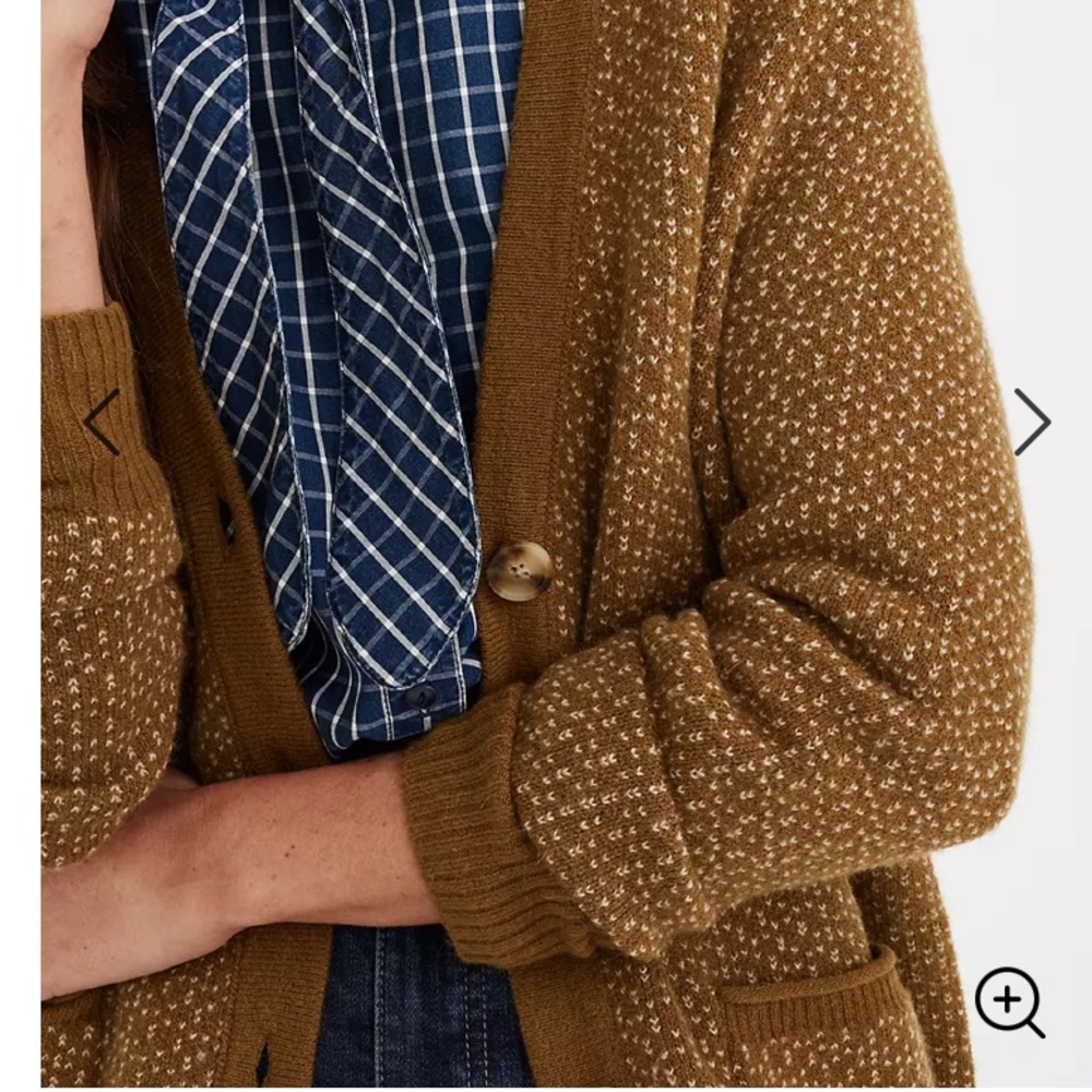 Madewell Bird’s Eye Mansfield Cardigan Sweater - Picture 4 of 6